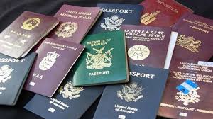 A pile of international passports